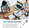 Picture of Movo VersaLav-V2 Lavalier Microphone Set for Smartphones, Computer, DSLR or Mirrorless Camera with Two Lapel Microphones, Splitter, Extension Cord, Clip-on Lav Mics for Video, Podcast, Vlog, Interview