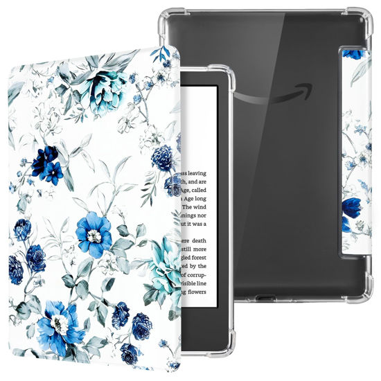 Picture of CoBak Case for 6" All-New Kindle 11th Gen (2022) - Ultra Slim Lightweight Transparent Clear TPU Back Shell Protective Cover with Auto Wake/Sleep for Kindle 11th Generation 2022 Release, Floral Harmony