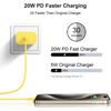 Picture of Charger for iPhone 15 Charger Fast Charging 10Ft - 2 Pack 20W USB C Charger Block and Type C to C Cable Compatible with iPhone 15/15 Pro/15 Pro Max, iPad Pro, Air 5/4, iPad 10/Mini 6, Samsung（Yellow）