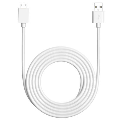 Picture of TUSITA 10 ft USB-A to Micro USB Power Cable Compatible Ring Indoor Cam (2nd Gen) Camera - White