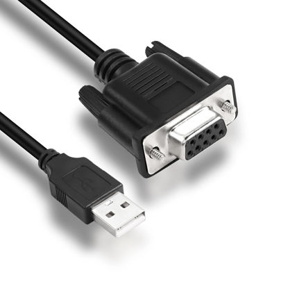 Picture of MEIRIYFA USB to RS-232 DB9 Female Serial Adapter Cable, USB 2.0 Male to RS232 Com Female DB9 Serial Converter Cable (1.8M)