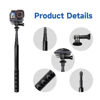 Picture of SHOOT Selfie Stick 45.2Inch/115cm Extension Invisible Monopod Compatible for Gopro Hero 12/11/10/9 for Insta 360 Ace pro X3 DJI Action 4 3 2 Akaso and Other Action Cameras