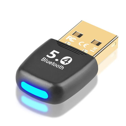 Picture of USB Bluetooth Adapter,Universal USB Receiver,Dongle for Keyboard and Mouse,Plug and Play,EDR & BLE,Supports Windows 11/10/8.1/7 for Desktop,Headset,Speakers