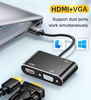 Picture of AKWOR USB 3.0 to HDMI VGA Adapter, USB to HDMI USB to VGA Adapter for 2 Monitors, 1920 * 1080P@60HZ Full HD Display Video Converter Comaptible with Windows 7/8/10/11 and Mac OS Systems