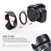 Picture of Lens Hood for Canon RF 28mm F 2.8 STM, Reversible Lens Shade Replace Canon EW-55 Lens Hood, Compatible with 55mm Filters and 55mm Lens Cap