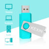 Picture of KEXIN Flash Drive 64GB 3 Pack USB Flash Drive 64 GB Thumb Drive USB Drive Bulk Jump Drive Swivel Pen Drive Data Storage USB Stick with LED Indicator 64G Pink Yellow Cyan