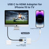 Picture of Battony USB C to HDMI Digital AV Adapter for iPhone 15, USB C to HDMI Adapter with 4K@60Hz HDMI Video & Audio Output, 100W Fast Charge, Compatible for iPhone 15Pro/Max,MacBook Pro/Air 2023,iPad Pro