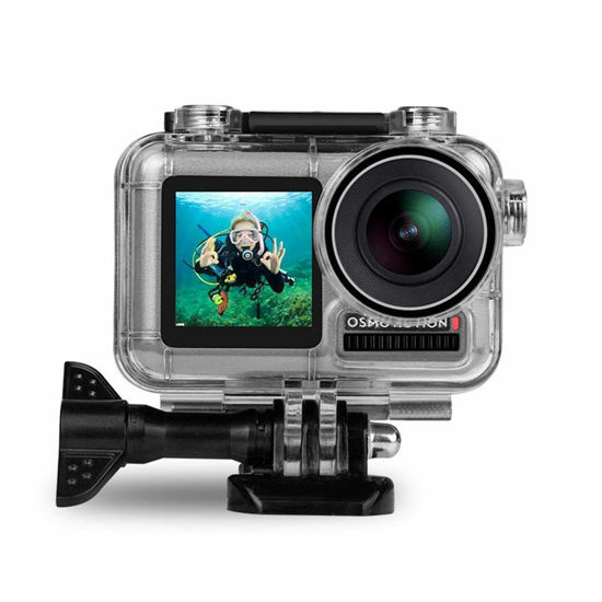 Picture of FitStill Waterproof Case for DJI Osmo Action Camera, 45M Diving Housing Protective Shell Underwater Accessories Kit