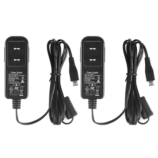 Picture of Security-01 2-Pack 5V 2A Power Supply with Plug Micro USB for Security Camera IPC