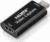 Picture of 4K HDMI Video Capture Card, Cam Link Card Game Capture Card Audio Capture Adapter HDMI to USB 2.0 Record Capture Device for Streaming, Live Broadcasting, Video Conference, Teaching, Gaming(Black)