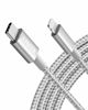 Picture of Anker USB-C to Lightning Cable, [6ft MFi Certified] New Nylon Fast Charging Cord for iPhone 13 13 Pro 12 Pro Max 12 11 X XS XR 8 Plus, AirPods Pro, Supports Power Delivery (Silver)