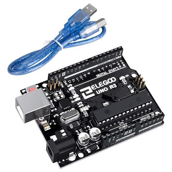 Picture of ELEGOO UNO R3 Board ATmega328P with USB Cable(Arduino-Compatible) for Arduino