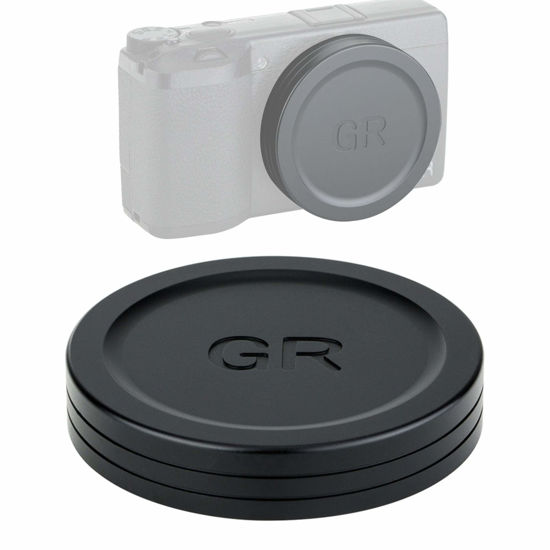 Picture of JJC LC-GR3 Metal Lens Cap for Ricoh GR III GR IIIx and GR II Camera, Ricoh GR III Lens Cap, Lens Cap for Ricoh GRIII GR IIIx GRII, Made of Premium Aluminium Alloy