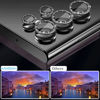 Picture of Kanosan Compatible for Samsung Galaxy S23 Ultra Camera Lens Protector, Aluminium Alloy Ring 9H Tempered Glass Decorative Accessories Camera Cover for Galaxy S23 Ultra Glitter Black