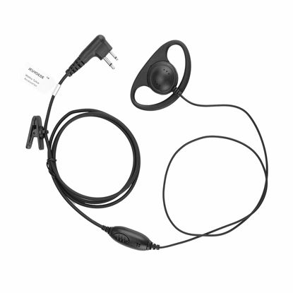 Picture of JEUYOEDE CLS1110 D Shape Earpiece Surveillance Headset with Mic Compatible with Motorola Two Way Radio RMM2050 XU2600 CLS1410 CP200 GP300 PR400