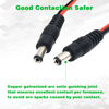 Picture of UltraPoE DC Power Pigtails Cable, 20Pcs DC 5.5 X 2.1 mm Barrel Male DC Plug Connector Pigtail for Led Strip, Security Camera Wire