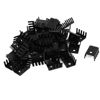 Picture of 60 Pcs 20x15x10mm Black Aluminum Heatsink for TO-220 Transistor