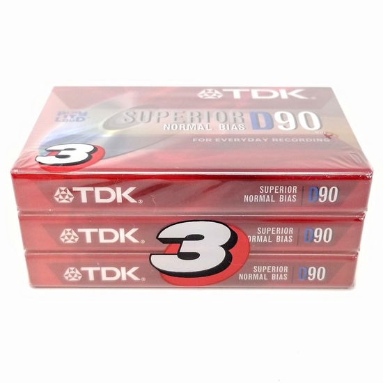 Picture of TDK D90 High Output 90 Minute IECI/Type I Cassette Tapes, Set of (3)