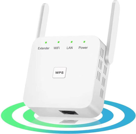 Picture of 2024 Newest WiFi Extender, WiFi Repeater, WiFi Booster, Covers Up to 9860 Sq.ft and 60 Devices, Internet Booster - with Ethernet Port, Quick Setup, Home Wireless Signal Booster