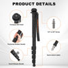 Picture of Professional Mountaineering Monopod Tripod with Compass Lightweight Aluminum Telescopic Camera Monopod with feet and Pan Tilt Fluid Head for DSLR Video Cameras