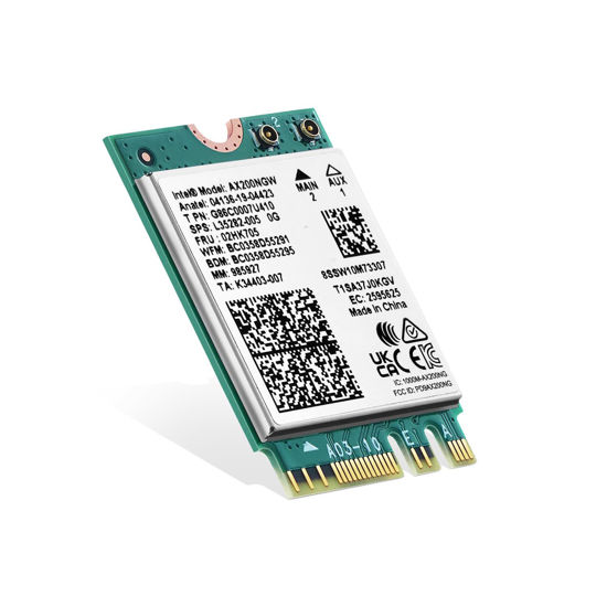 Picture of Binardat WiFi 6E Card M.2 AX200 WiFi Network Adapter, Intel AX200 Chip Bluetooth 5.0, 3000Mbps Dual-Band 2.4GHz/5GHz OFDMA & MU- MIMO, for Laptop Windows 10/11