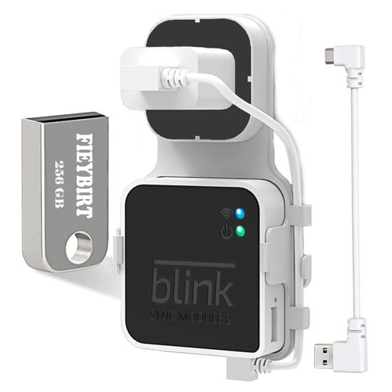 Picture of 256GB Blink USB Flash Drive and Sync Module 2 Mount, Space Saving and Easy Move Mount Bracket Holder for Blink Outdoor Indoor Security System (Blink Sync Module 2 is NOT Included)