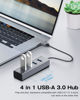 Picture of Antool 4-Port USB 3.0 Hub, Aluminum USB Splitter, 2ft Cable, 5 Gbps Data Transfer, USB Extender for Laptop, HDD, Pc, Mac, Mouse, Flash Drive, Keyborad (4-Port)