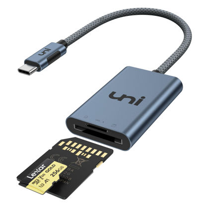 Picture of uni USB-C SD 4.0 Card Reader, UHS-II SD Card Adapter, High Speed Memory Card Reader for Micro SD, SD, SDXC, SDHC, RS-MMC, SD Card Reader Type-C Compatible with MacBook Pro/Air, Laptop, Tablet, etc