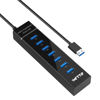 Picture of 7-Port USB 3.0 Hub, IVETTO Data USB Hub Splitter with 3.3ft Long Cable for Laptop, PC, MacBook, Mac Pro, Mac Mini, iMac, Surface Pro and More