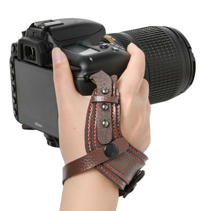 Picture of WEINIDASI Camera Hand Strap, Secure Padded Camera Holder Wrist Strap for Canon Nikon Sony Fujifilm Olympus DSLR and Mirrorless, Camera wrist strap, Photographer Gifts.