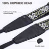 Picture of Padwa Lifestyle Adjustable Camera Strap - 1.5" Full Grain Leather Ends Camera Straps for Photographers, Adjustable Neck Shoulder & Crossbody Cotton Strap Quick Release for Cameras and Binoculars