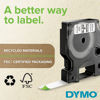 Picture of DYMO Rhino Industrial Vinyl Labels, 1/2", Black Print on White Tape