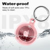 Picture of Foweroty IPX8 Waterproof Airtag Holder, Apple Airtags with Keychain, Air Tag Case for Luggage, Dog Collar, Keys, Anti-Scratch Full Body Protective Air Tags Holder,Clear Pink