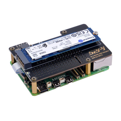 Picture of GeeekPi N04 M.2 NVMe to PCIe Adapter for Raspberry Pi 5, Support M.2 NVMe SSD 2230 2242 2260 2280