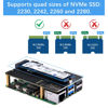 Picture of GeeekPi N04 M.2 NVMe to PCIe Adapter for Raspberry Pi 5, Support M.2 NVMe SSD 2230 2242 2260 2280