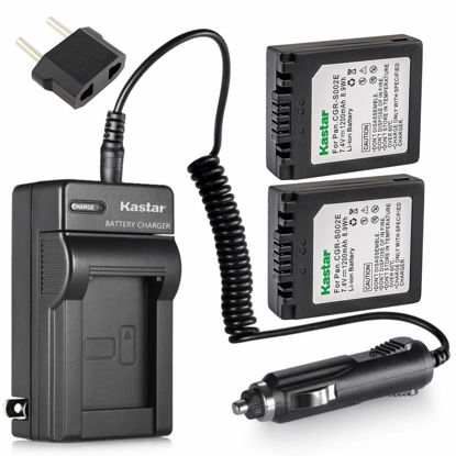 Picture of Battery (2-Pack) and Charger for Panasonic LUMIX DMC-FZ15, DMC-FZ20 Digital Camera