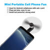 Picture of Portable Mini Cell Phone Fan for iPhone 15/15 Pro iPad and Android Cellphones with USB-C Port, 4 PCS Small Personal Travel Fan Pocket Fans Summer Gadgets (Black)