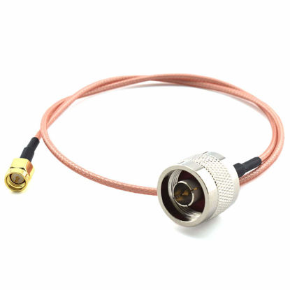 Picture of SDTC Tech N Type Male to SMA Male Coaxial Adapter Cable Coax Antenna Extender Wi-Fi Connector RG316 Jumper (20 inch/ 50cm)