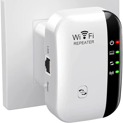 Picture of 2024 WiFi Extender Signal Booster for Home, Internet Extender WiFi Booster, Long Range WiFi Repeater Up to 5000 sq.ft Coverage, Easy Set Up WiFi Range Extender Booster with Ethernet Port