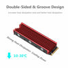 Picture of NVMe Heatsinks for M.2 2280mm SSD Double-Sided Cooling Design（red）