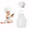 Picture of 2 PCS Baby Photography Props, Baby Chef Outfit for 6-24 Months, Chef Hat and Apron Photo Props Costume for Newborn Photoshoots Posing Photo Accessories (Boy)