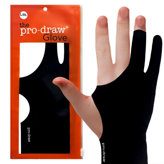 Picture of Pro-Draw Artist Glove for iPad, Drawing Tablet, Sketching // Two & Three Finger Tap // Right or Left Hand (Large/X-Large)