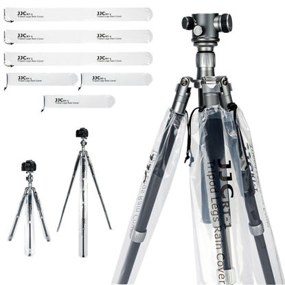 Picture of Camera Tripod Leg Covers Clear Sleeves Protector,6 Pack Waterproof Tripod Foot Cover for Protecting Most Standard and Large Travel Tripods Monopod Legs from Debris,Sand,Mud,Snow and Saltwater