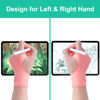 Picture of Digital Drawing Glove 2Pack, Artist Glove for Drawing Tablet with Two Fingers for Paper Sketching, iPad Graphics Tablet, Universal for Left and Right Hand-(Smudge, Guard-Pink)