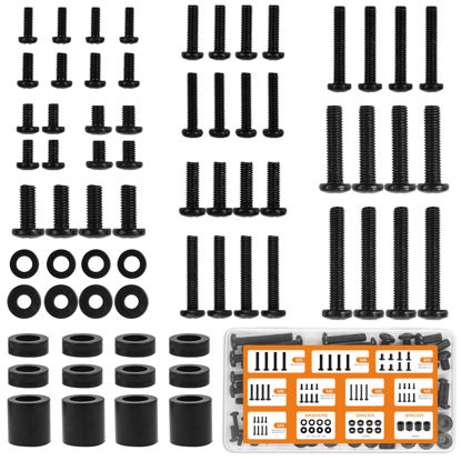 Picture of Universal TV Mounting Hardware Screw Kit Set with Box - M4 M5 M6 M8 Screws and Washers Spacers, Replacement Screws for TV VESA Mounting, Fits Most TV/Monitor up to 80 inch