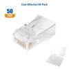 Picture of Cable Matters 50-Pack Cat 6 Pass Through RJ45 Connectors (Cat 6 Ends / Cat6 Connector / RJ45 Modular Plugs/Ethernet Plugs/Network Connector) for Solid or Stranded UTP Ethernet Cable