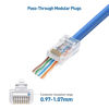 Picture of Cable Matters 50-Pack Cat 6 Pass Through RJ45 Connectors (Cat 6 Ends / Cat6 Connector / RJ45 Modular Plugs/Ethernet Plugs/Network Connector) for Solid or Stranded UTP Ethernet Cable