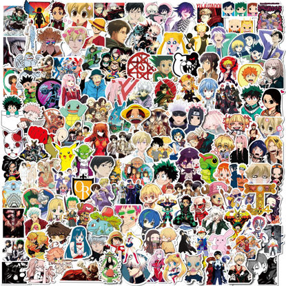 Picture of 200PCS Anime Stickers Mixed Pack,Trendy Various Manga Stickers Vinyl Decals for Hydroflask Water Bottles Book MacBook Laptop Phone Case