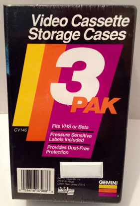 Picture of Gemini Video Cassette Storage Cases 3-Pack CV146