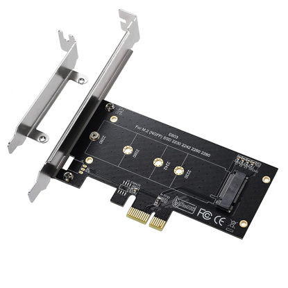 Picture of M.2 PCIe to PCIe 3.0 x1 NVMe Controller Expansion Card for M-Key M.2 SSD 2280/2260/2242/2230 Riser Card,Supports M2 NGFF PCI-e 3.0, 2.0,1.0